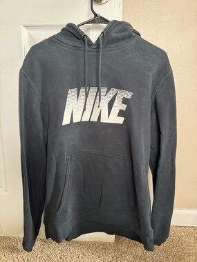 Nike Black Pullover Hoodie with White Logo